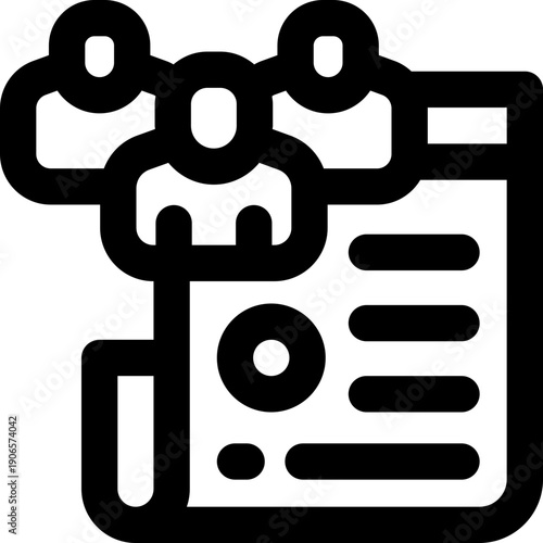 grouping list line icon. Clean and minimalist vector icon for websites, mobile apps, presentations, and logos. Fully scalable and customizable for any project.