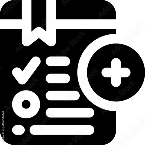 add to wishlist glyph icon. Strong and solid vector icon for websites, mobile interfaces, presentations, and visual branding. High quality and easy to edit.