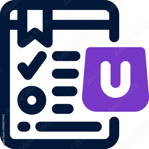 shopping wishlist duotone icon. Sleek and modern vector icon for websites, mobile apps, marketing materials, and corporate design. Fully scalable and ready to use.