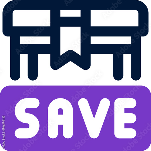 save item duotone icon. Sleek and modern vector icon for websites, mobile apps, marketing materials, and corporate design. Fully scalable and ready to use.