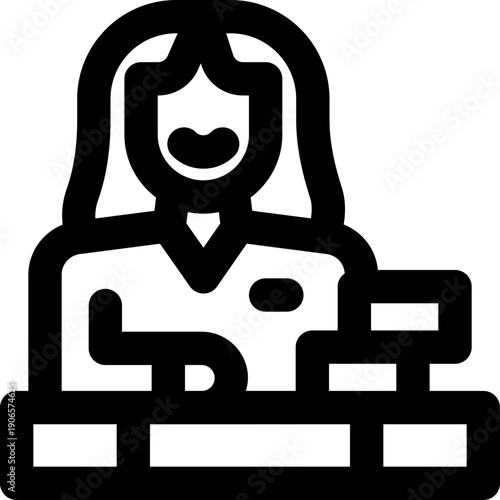 interviewer line icon. Clean and minimalist vector icon for websites, mobile apps, presentations, and logos. Fully scalable and customizable for any project.