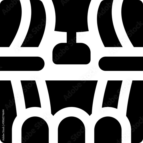 stage glyph icon. Strong and solid vector icon for websites, mobile interfaces, presentations, and visual branding. High quality and easy to edit.