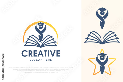 Education Success  Logo design . vector illustration