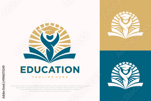 Education Success  Logo design . vector illustration