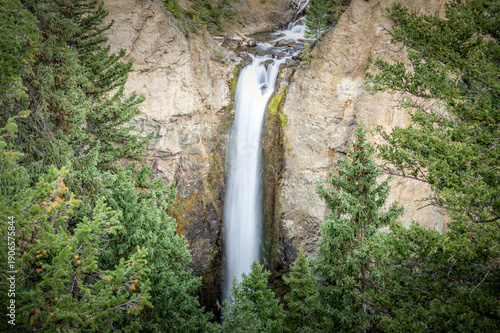 The Tower Falls in the Yellowstone National Park, Wyoming USA