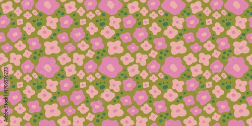 Vector seamless pattern with abstract hand-drawn imperfect rough edges, quirky whimsical doodle style and geometric shapes, bright dopamine decor backgrounds for wrapping paper, wallpapers, fabrics