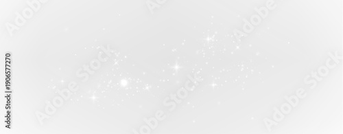 Canvastavla Abstract festive background with white glitter, Christmas particles, glowing light bursts, confetti, sparkling stars, fairy dust