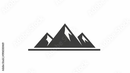 Wallpaper Mural Minimalist Mountain Range Icon Design. Torontodigital.ca