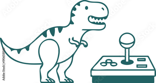 Funny cartoon dog with man holding big bone and smiling vector illustration