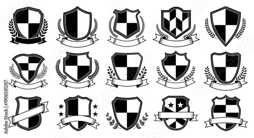 Heraldic Shields Collection: Emblems, Crests, and Banners