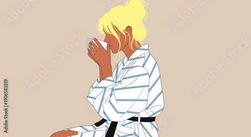 A thoughtful person lost in deep contemplation with glowing head