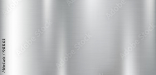 Brushed stainless steel texture with horizontal silver grain