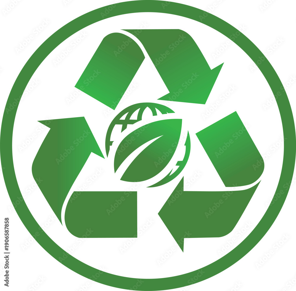 Obraz premium recycle symbol icon