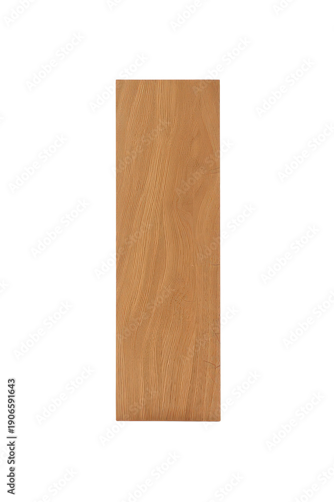 Naklejka premium A vertical wooden plank with a light brown color and visible grain.