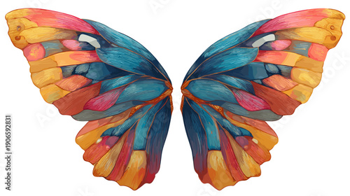 Caribbean Carnival Butterfly Costume Vibrant Wings