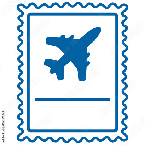 Airmail Stamp Postage Drawing Illustration