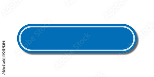 Webサイトやアプリで使えるシンプルな青い角丸長方形のボタン素材