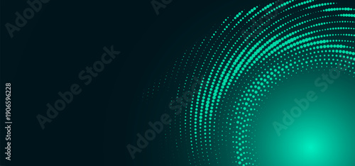 Digital technology futuristic internet network connection dark black background, green abstract cyber information communication, Ai big data science, innovation future tech line illustration vector 3d