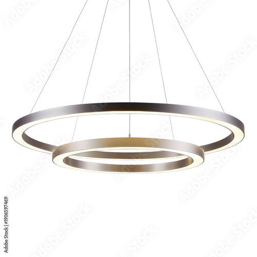 Modern Double Ring LED Chandelier Light Fixture.