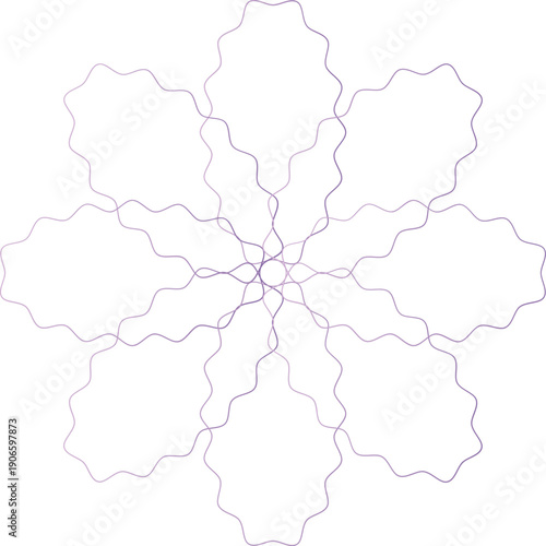 라인형 눈 꽃 만다라