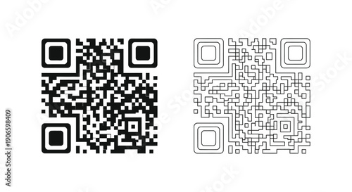 Two qr codes one dark and one light displayed side by side