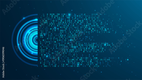 Abstract infographics visualization. Big data code representation. Futuristic network or business analytics. Graphic concept for your design.