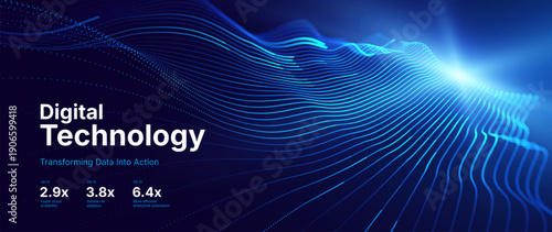 Cutting Edge AI Data Flow in Digital Technology Abstract Illustration - Tech Industry Backdrop with Lines and Patterns Emphasizing Seamless Integration. Tech Background Vector.