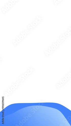 Abstract light blue fluid shape motion 4k background seamless looping