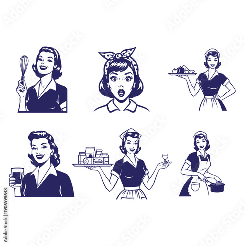 Vintage Housewife Clipart Mega