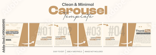 Set of Clean modern and gradient Editable Microblog carousel template for social media, Instagram carousel post, LinkedIn carousel post Template
