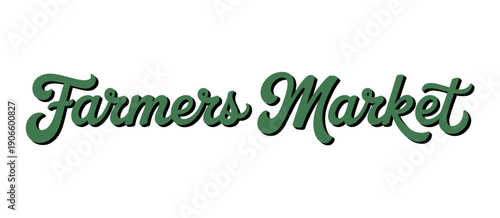 Farmers Market hand-lettered typography