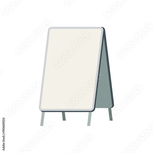 Blank A-frame sandwich board sign mockup illustration