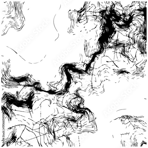Abstract topographical map lines architectural site design elements