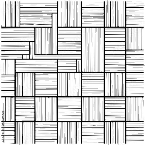Seamless basketweave parquet wooden floor blocks pattern texture