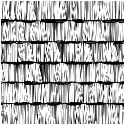 Seamless texture of organic straw bundles thatched roof pattern natural fiber background