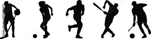 sports, athletes, silhouette, players, action, fitness, training, competition, game, activity, exercise, team, movement, isolated, illustration, athletic, recreation, dynamic, performance, collection