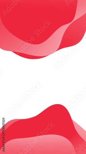 Abstarct red fluid shape motion 4k background seamless looping