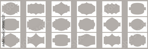 Set of vector Islamic door and window shapes.  Traditional and culture Vector isolated on transparent background of patterns in oriental style. Arabic Islamic borders for invitations, templates.
