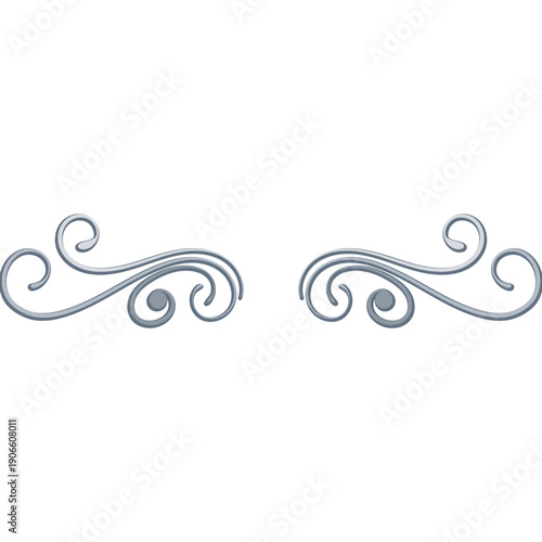 Ornate vector illustration of an abstract floral background featuring black nature silhouettes with elegant swirls, curves, and leaf patterns for a decorative spring art frame