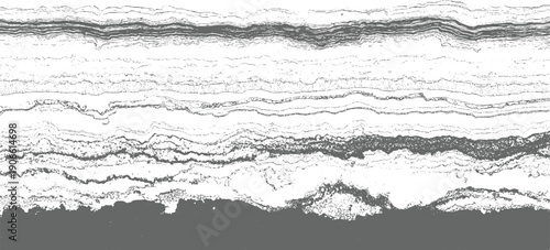 Abstract layered geological strata texture with dark gray and white horizontal bands background pattern