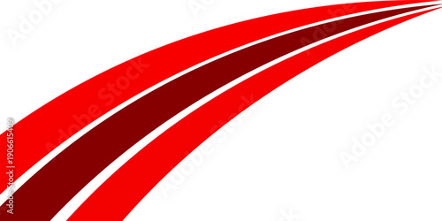 Wave background. A sleek abstract vector background with bold red and maroon curved lines sweeping upward on a clean white backdrop, creating a sense of motion and energy.