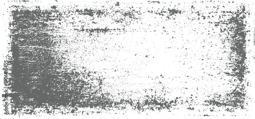 Grayscale distressed texture with scattered speckles and uneven edges grunge abstract background