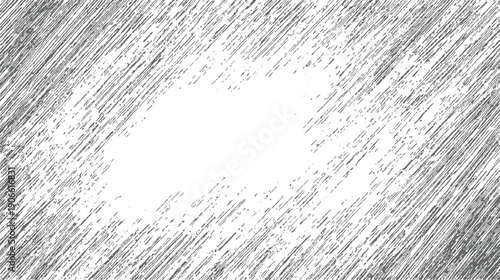 Diagonal grey hatching texture with central white negative space