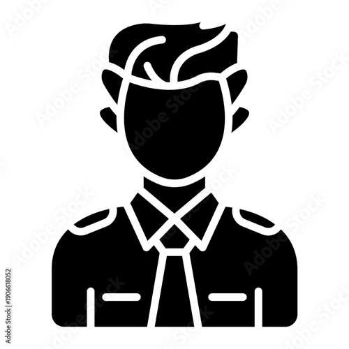 Male Flight Attendant Icon