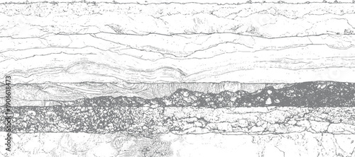 Detailed cross section of geological strata with varied textures and layers geology