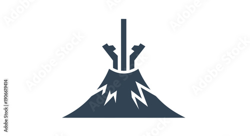 Volcano Icon Eruption Symbol Graphic Element