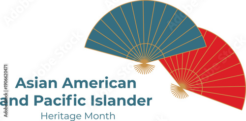 May Asian American and Pacific Islander Heritage Month. Illustration with text, Chinese pattern. Asia Pacific American Heritage Month, Vector	