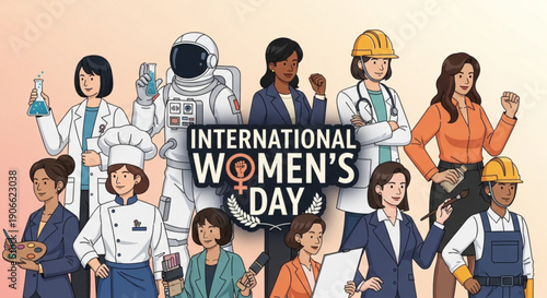 International women's day celebration with diverse professional women