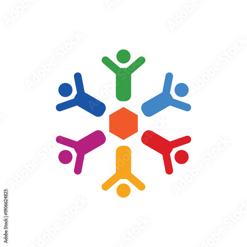 global community logo icon symbol of community , teamwork , family , and business group . Vector illustration