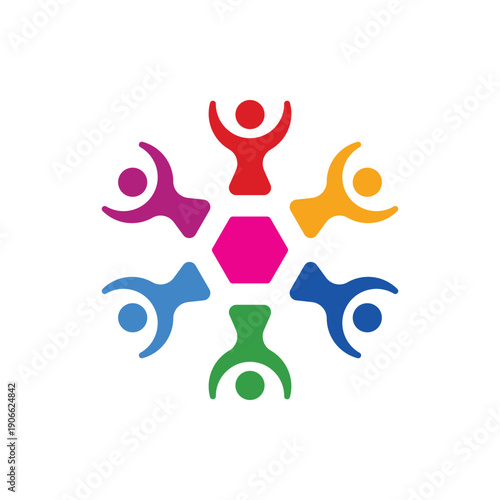 global community logo icon symbol of community , teamwork , family , and business group . Vector illustration